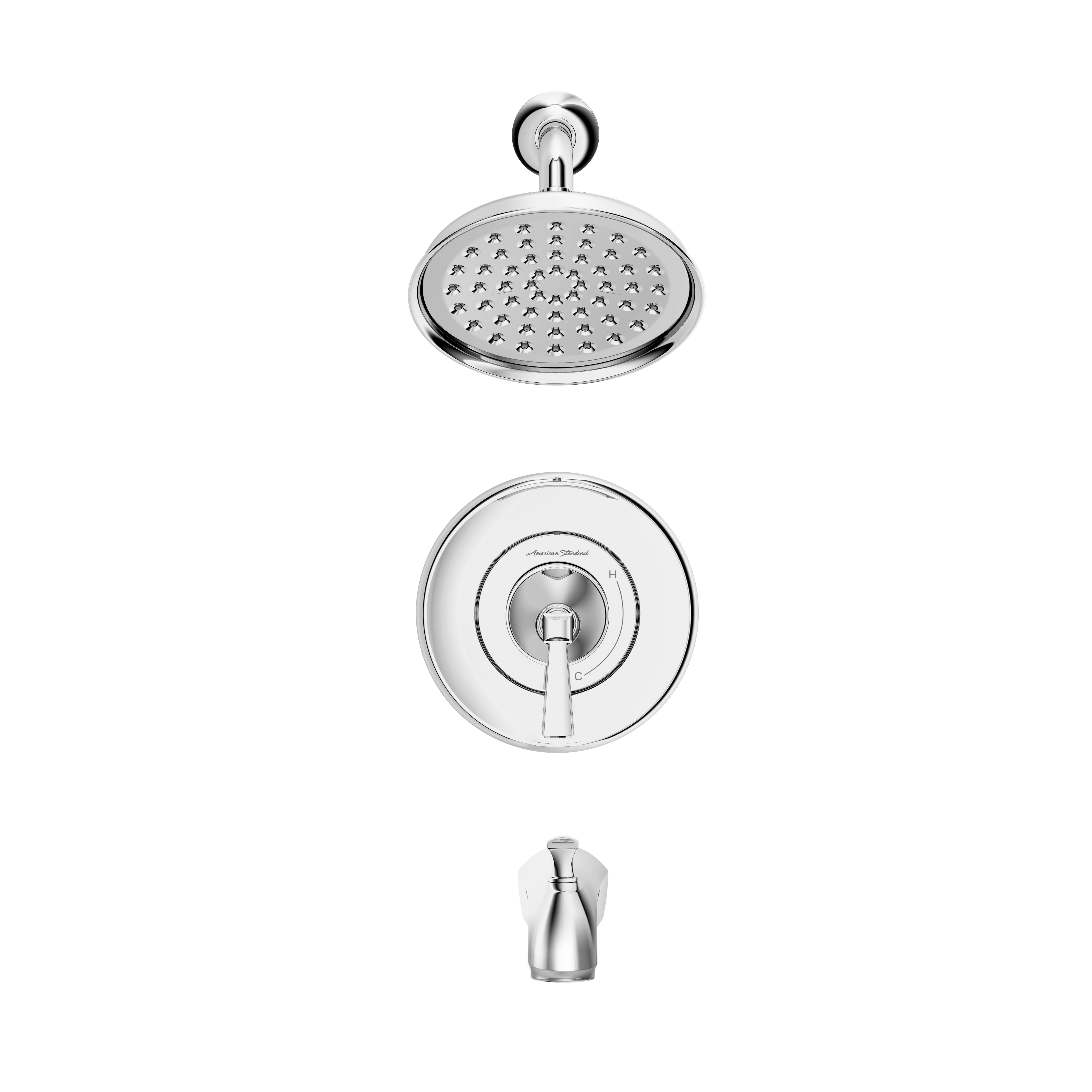 Rumson Tub and Shower Trim Kit with Valve POLISHED CHROME